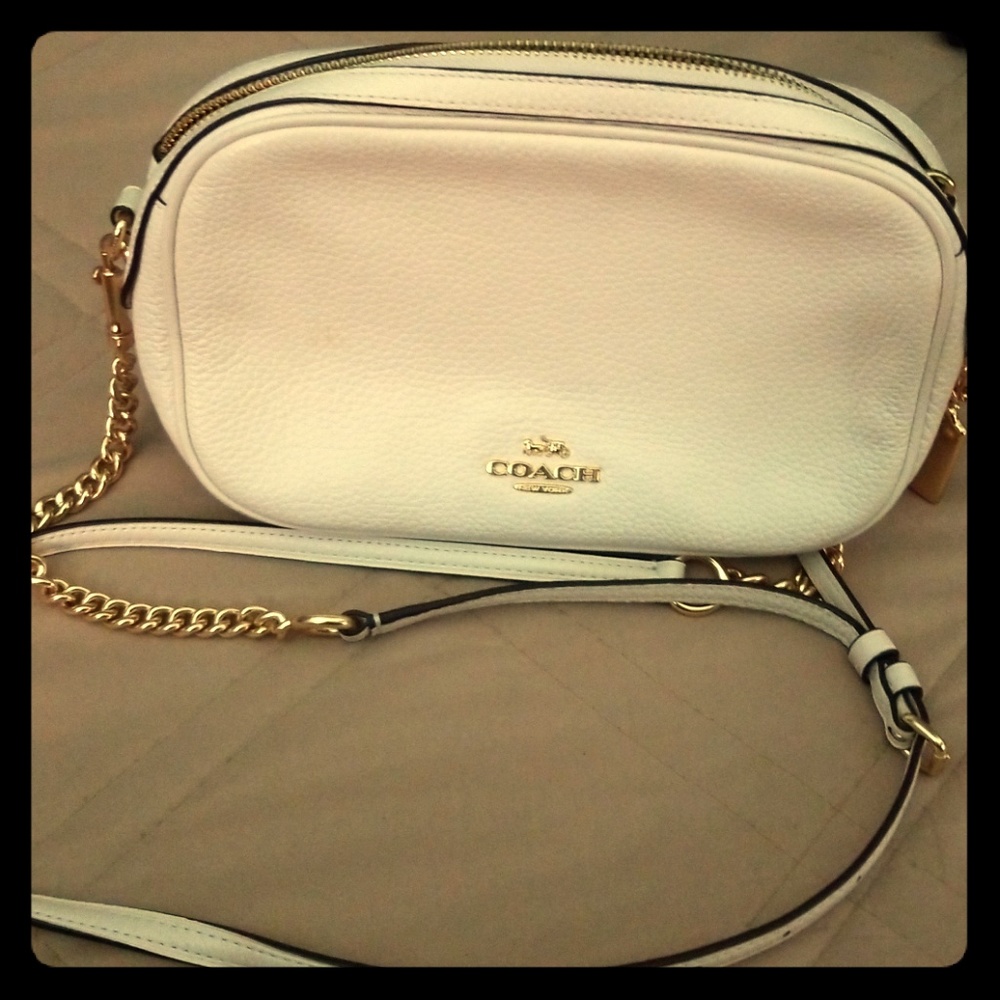 White Coach Isla Chain Crossbody
